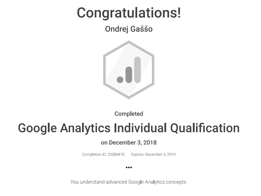 Google Analytics Individual Qualification